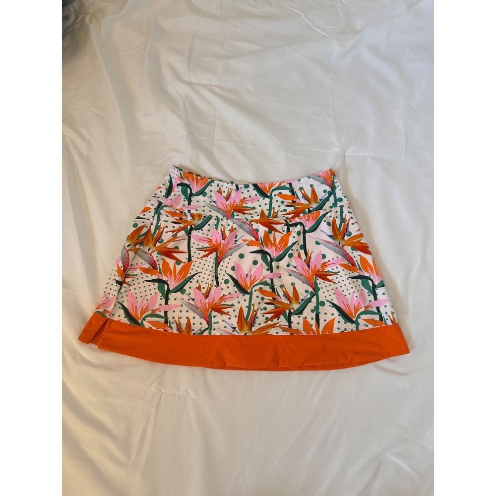 Beso Shade BirdofParadise Floral Athletic Skort UPF 50+ Tennis Skirt/Skort Med